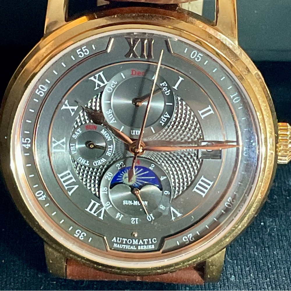 Euc Borman Multifunction Automatic Moon Phase Wat… - image 6